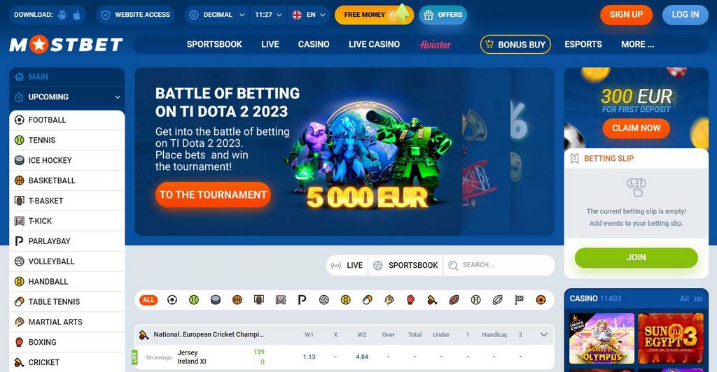 How to bet on sporting activities in Mostbet?